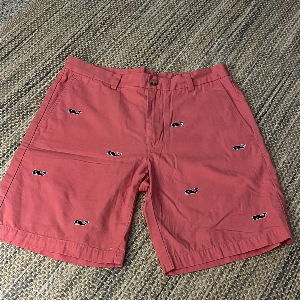 Vineyard Vines Men's Salmon Embroidered Shorts